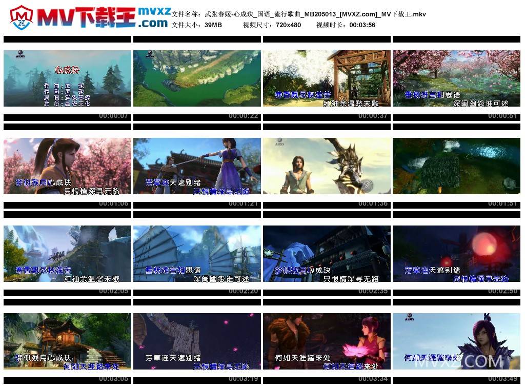 武张春媛-心成玦_国语_流行歌曲_MB205013